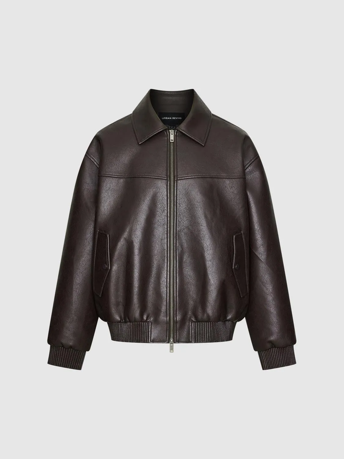 Faux Leather Bomber Jackets sold by Urban Revivo product image thumbnail 3