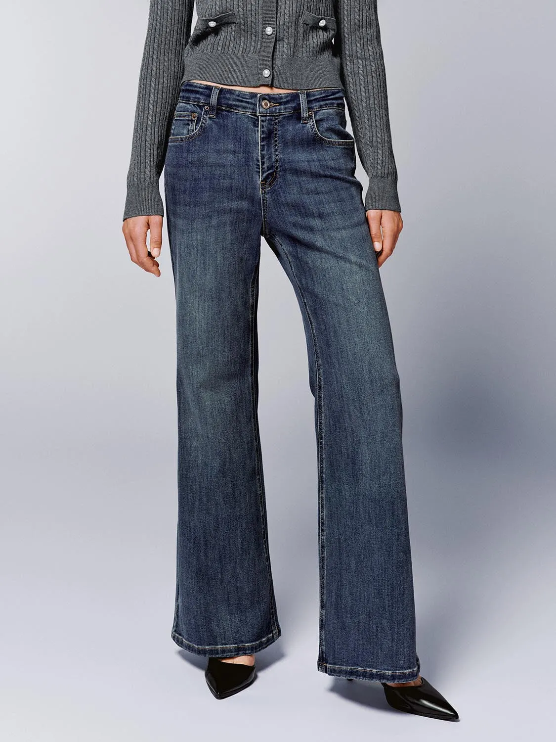 Flare Leg Jeans sold by Urban Revivo