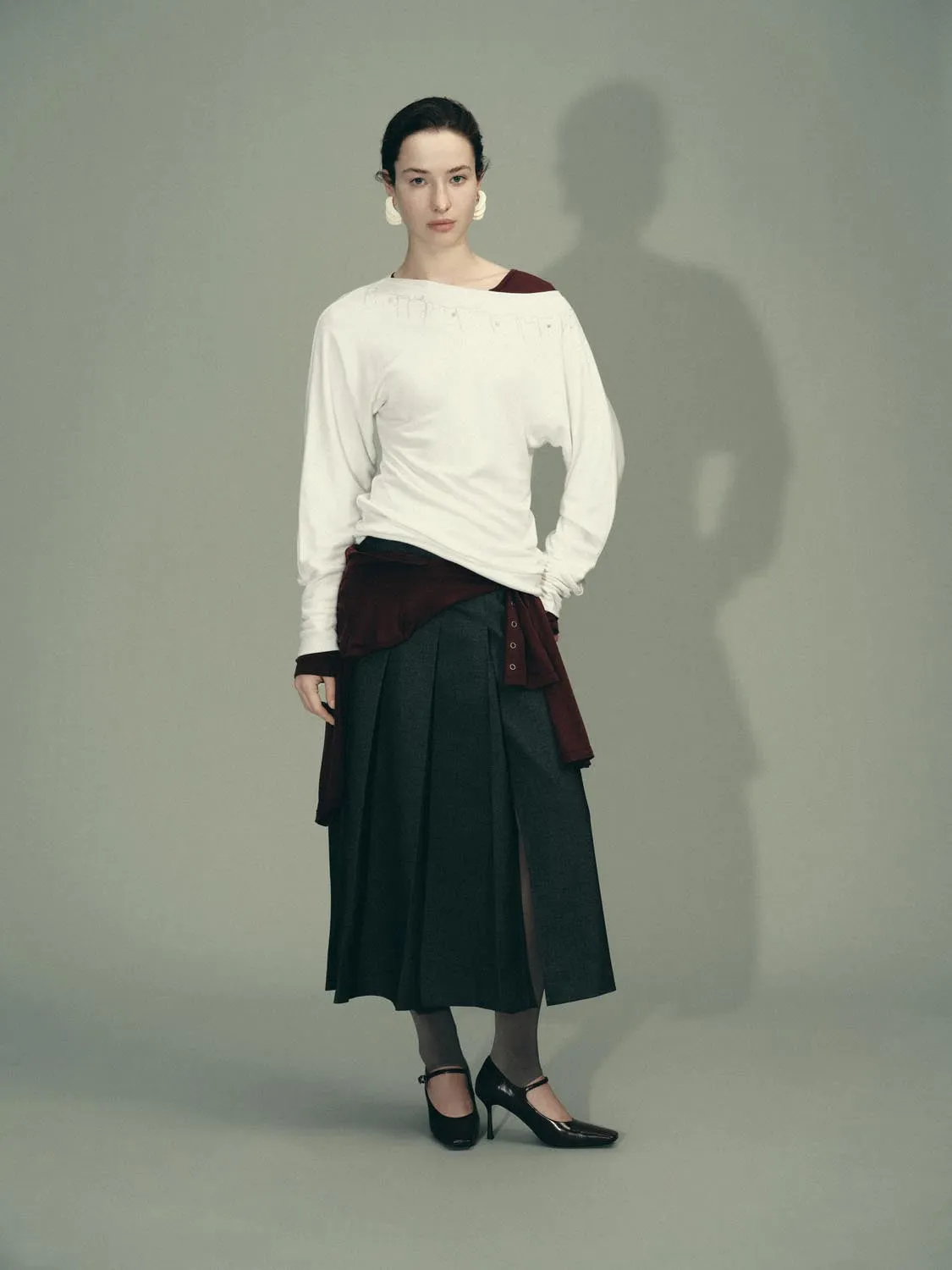 Boat Neck Embellished Long Sleeve T-Shirts sold by Urban Revivo product image thumbnail 4