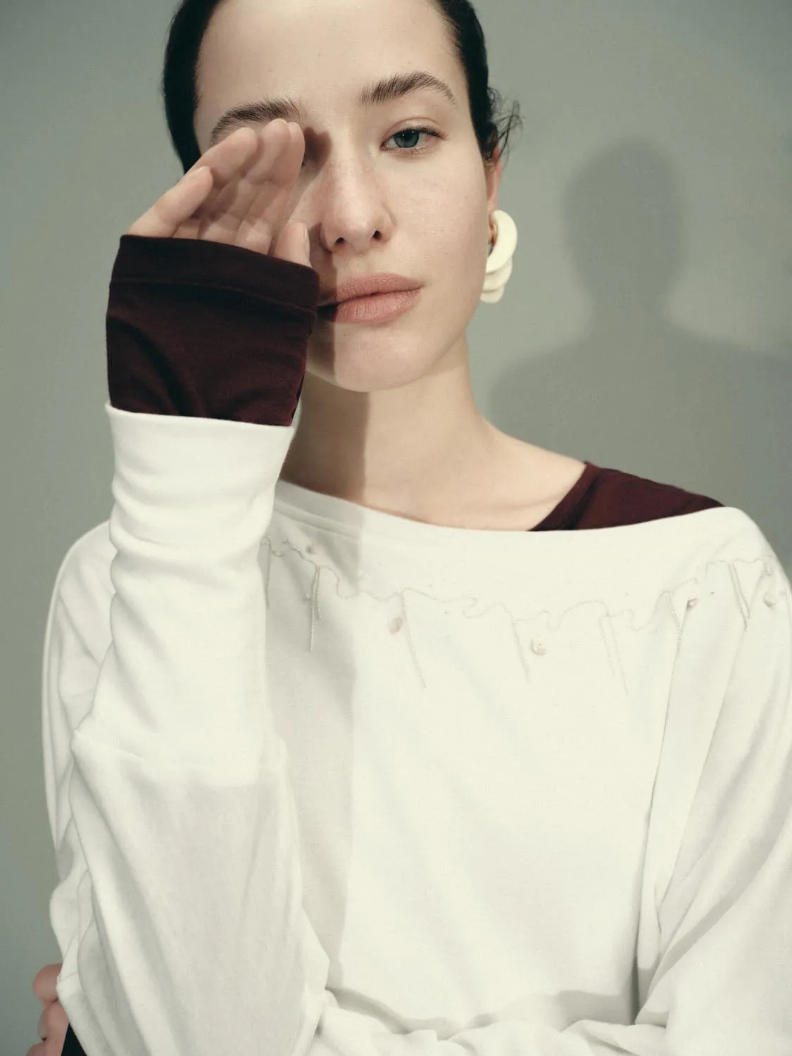 Boat Neck Embellished Long Sleeve T-Shirts sold by Urban Revivo product image thumbnail 3