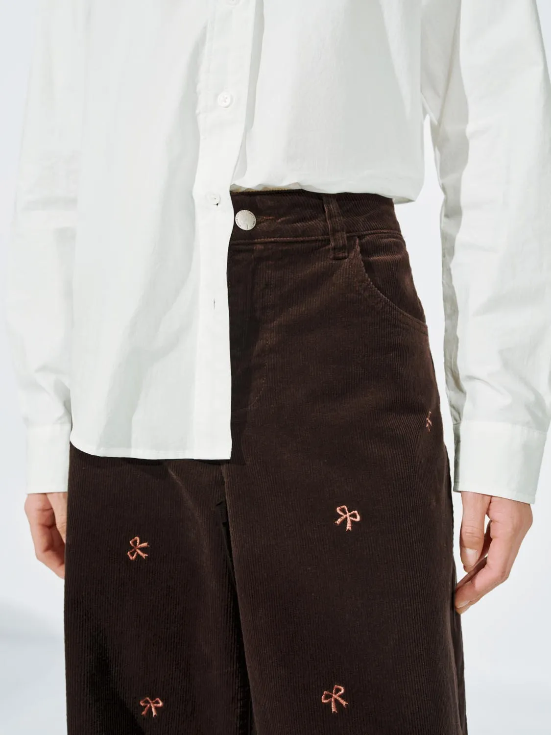 Bow Printed Wide Leg Jeans sold by Urban Revivo product image thumbnail 5