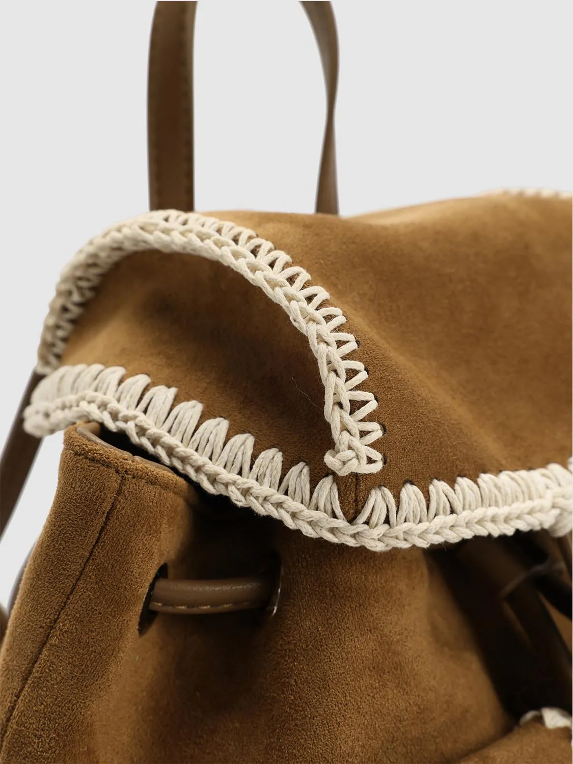 Contrast Crochet Trim Fringe Detail Backpacks sold by Urban Revivo product image thumbnail 4