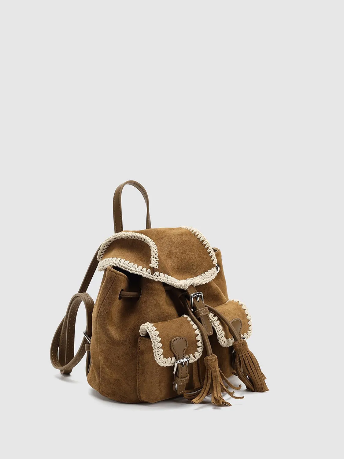 Contrast Crochet Trim Fringe Detail Backpacks sold by Urban Revivo product image thumbnail 3
