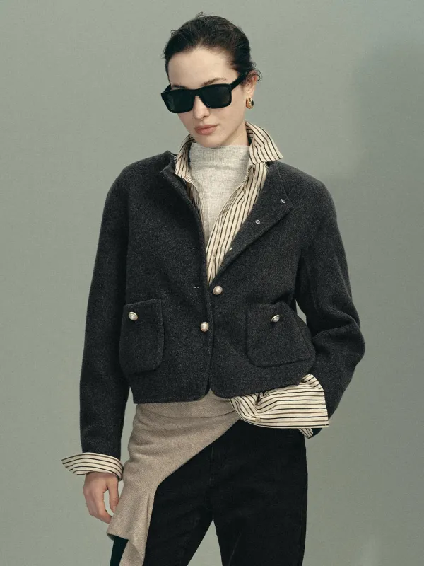 Crew Neck Patch Pocket Jackets sold by Urban Revivo