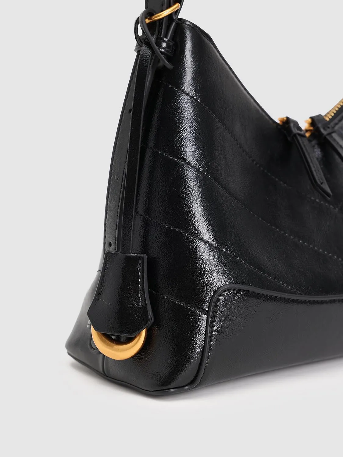 Faux Leather Buckle Detail Crescent Shoulder Bags sold by Urban Revivo product image thumbnail 5