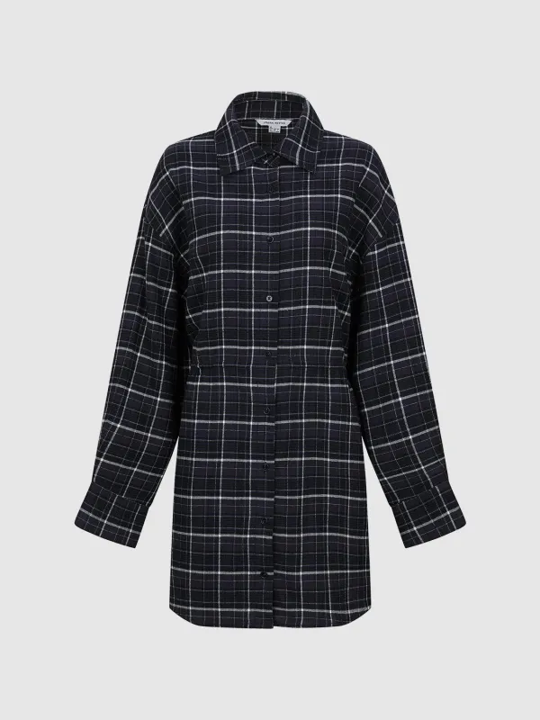 Contrast Check Straight Midi Dresses sold by Urban Revivo