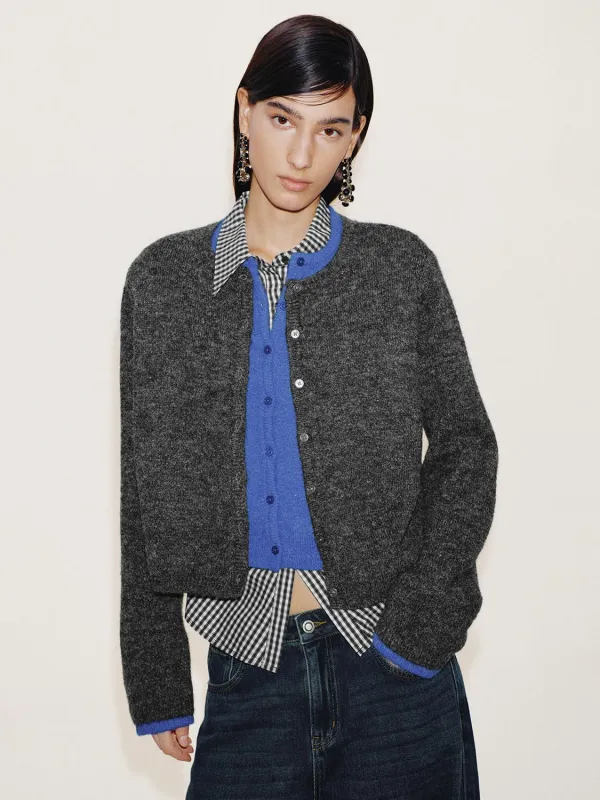 2 In 1 Contrast Knitted Cardigans sold by Urban Revivo