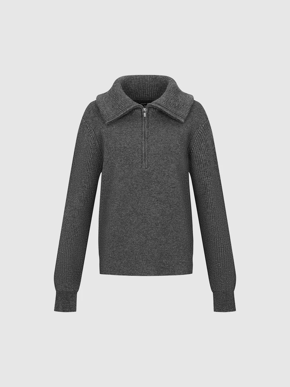 Half Zip Long Sleeve Knitted T-Shirts sold by Urban Revivo product image thumbnail 4