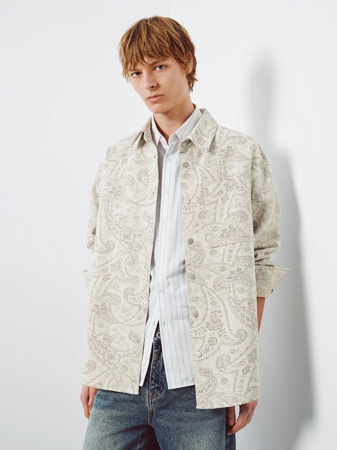 Patch Pocket Printed Denim Shirts sold by Urban Revivo