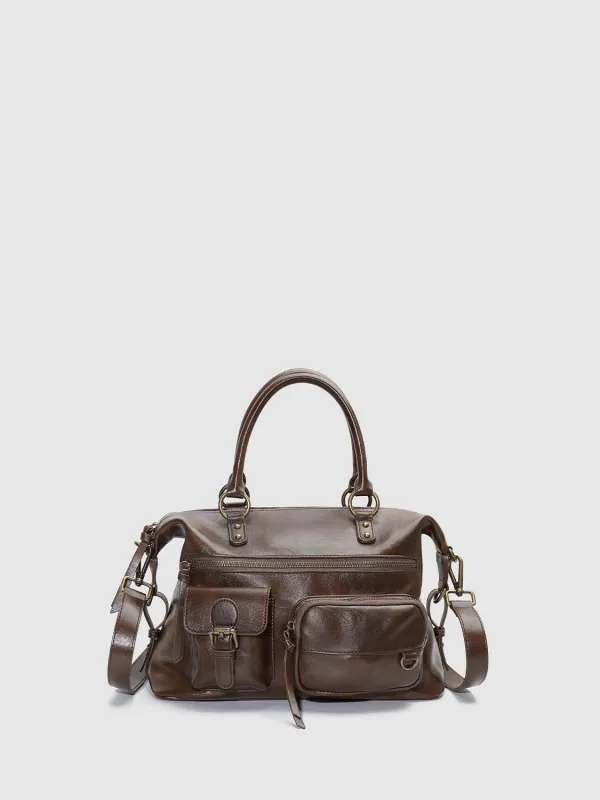 Faux Leather Multi Pocket Backpacks sold by Urban Revivo