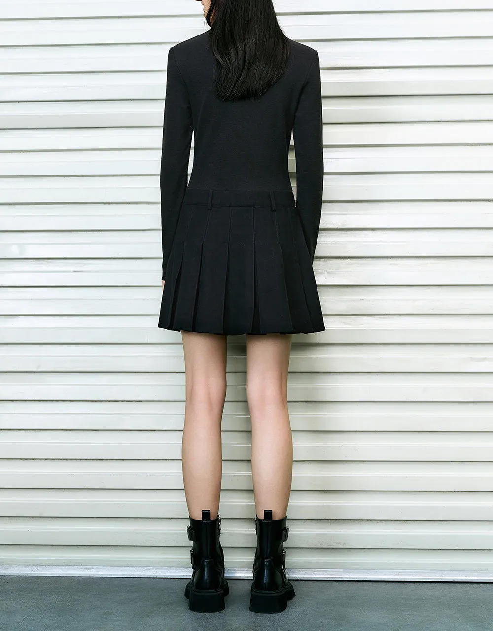 Zip Half Placket A-Line Dress sold by Urban Revivo product image thumbnail 4