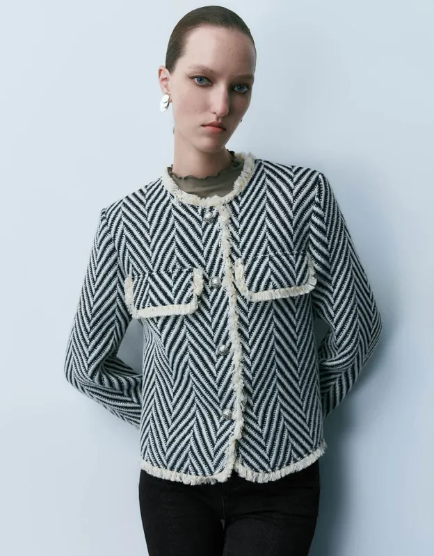 Crew Neck Jacket With Fake Pockets sold by Urban Revivo