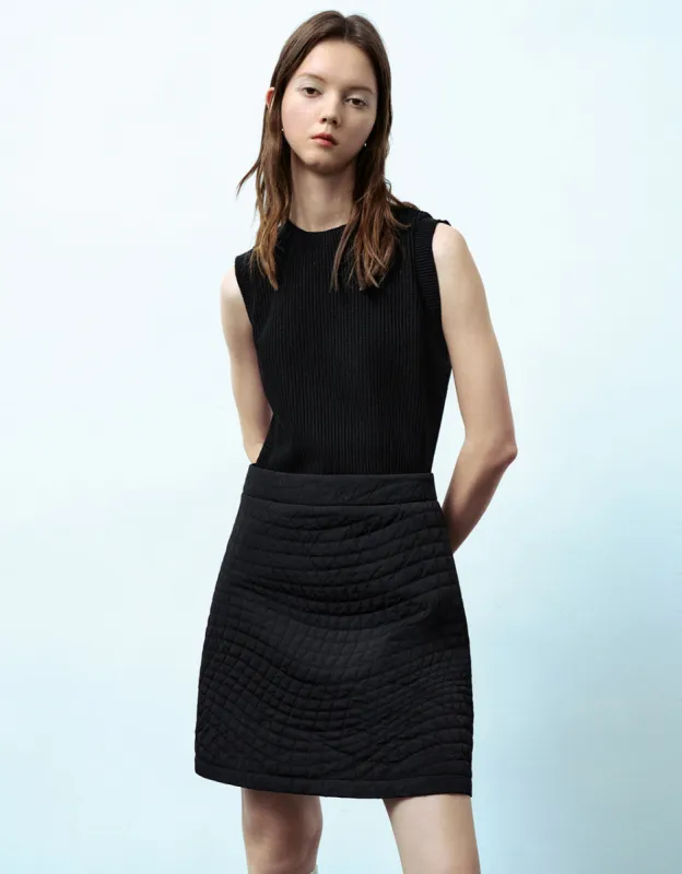 Sleeveless V-Neck Straight Knitted Dress sold by Urban Revivo