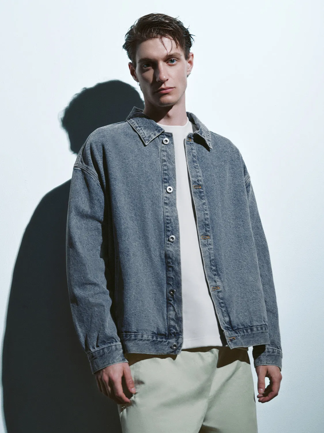Button Up Loose Denim Jacket sold by Urban Revivo