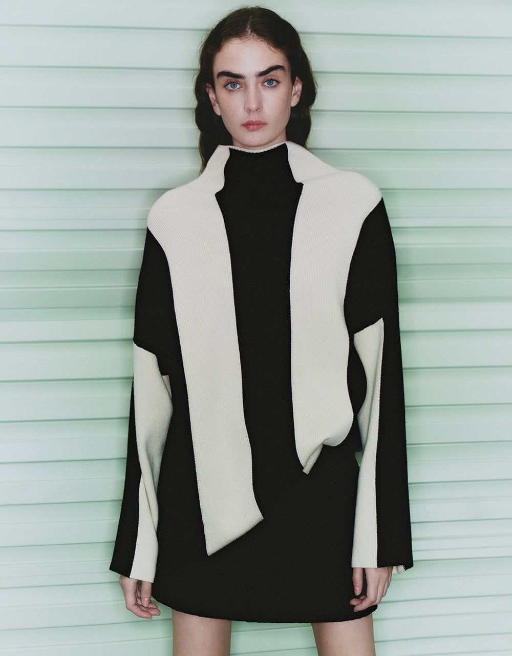 Striped High Neck Sweater sold by Urban Revivo