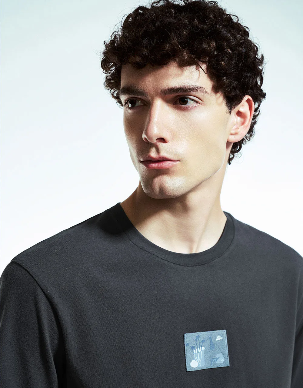 Printed Crew Neck Straight T-Shirt sold by Urban Revivo product image thumbnail 4