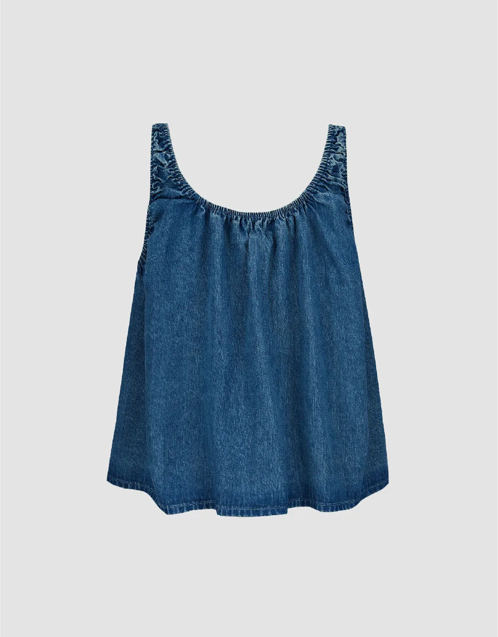 Sleeveless U Neck Denim Blouse sold by Urban Revivo product image thumbnail 5