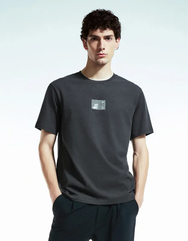 Printed Crew Neck Straight T-Shirt sold by Urban Revivo