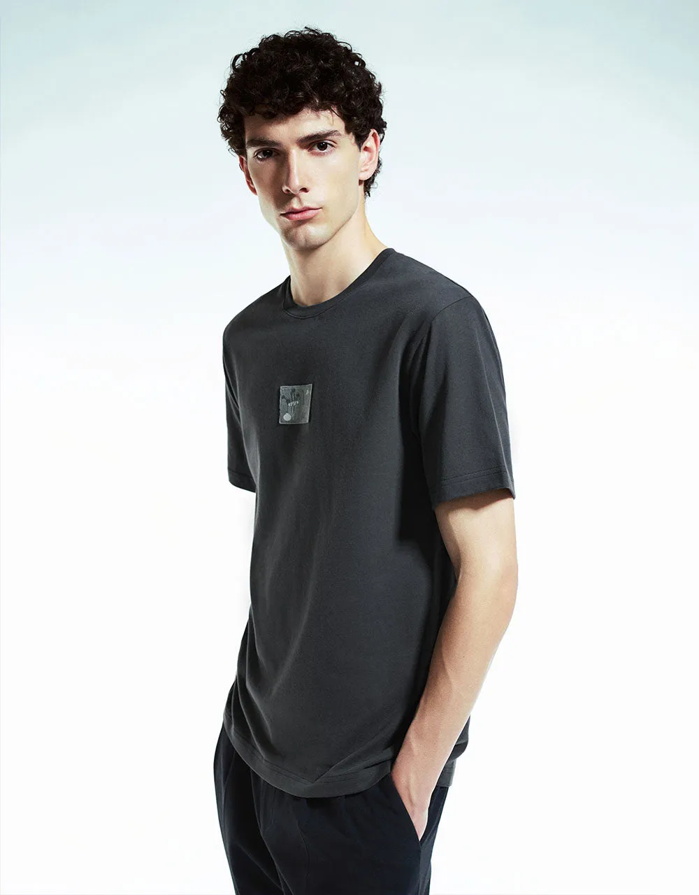 Printed Crew Neck Straight T-Shirt sold by Urban Revivo product image thumbnail 3
