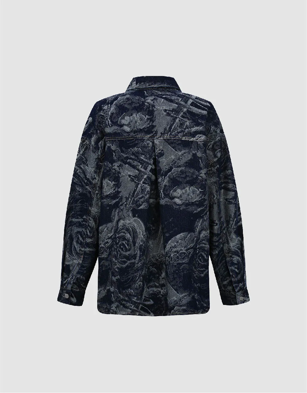 Printed Drop Shoulder Sleeve Denim Jacket sold by Urban Revivo product image thumbnail 5