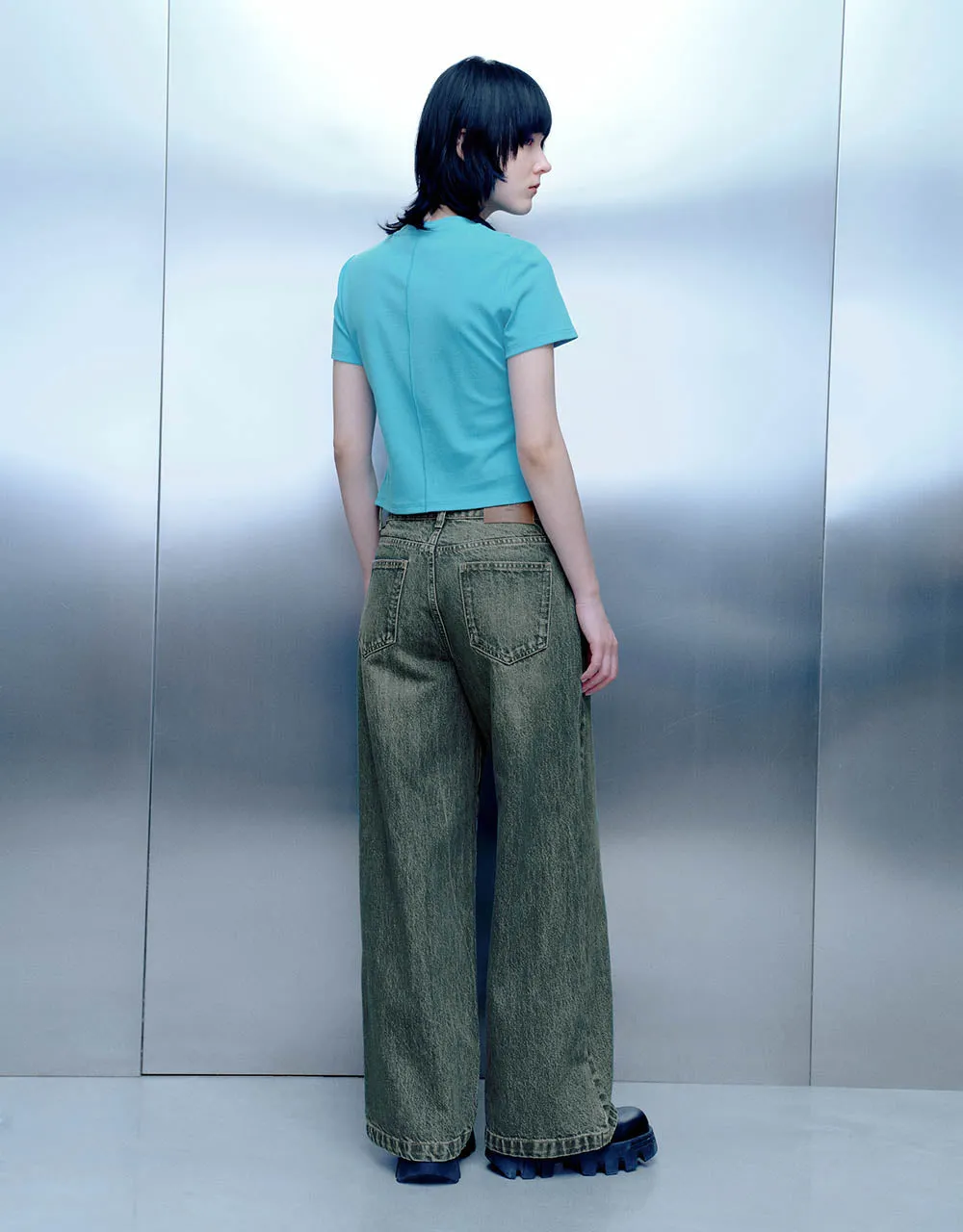 Printed Crew Neck Skinny T-Shirt sold by Urban Revivo product image thumbnail 5