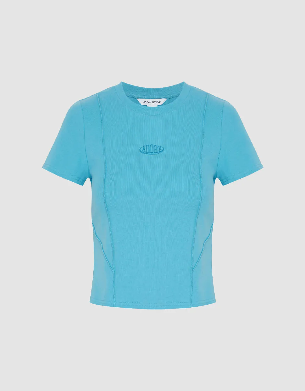 Printed Crew Neck Skinny T-Shirt sold by Urban Revivo product image thumbnail 2