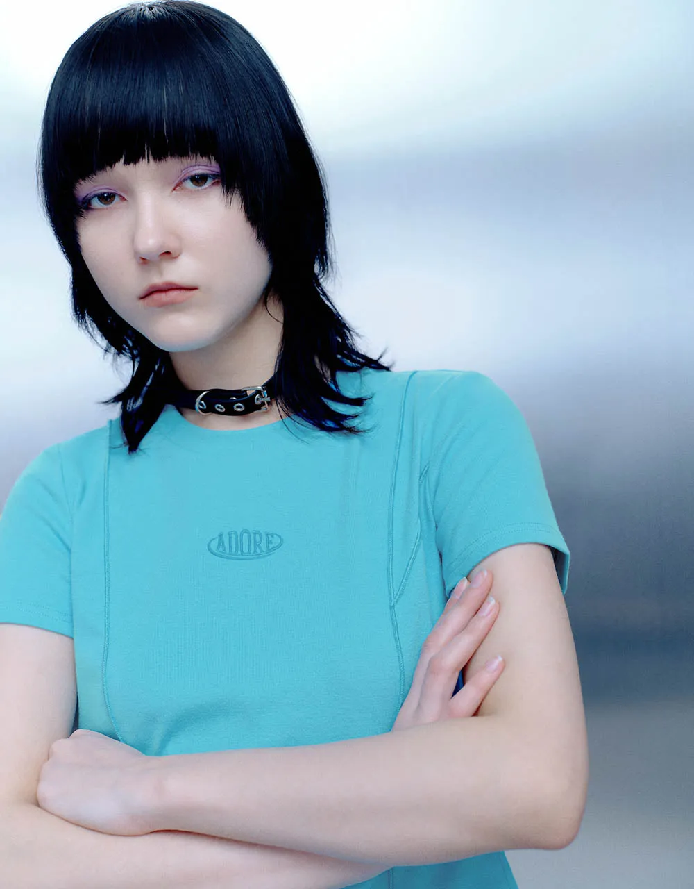 Printed Crew Neck Skinny T-Shirt sold by Urban Revivo product image thumbnail 4