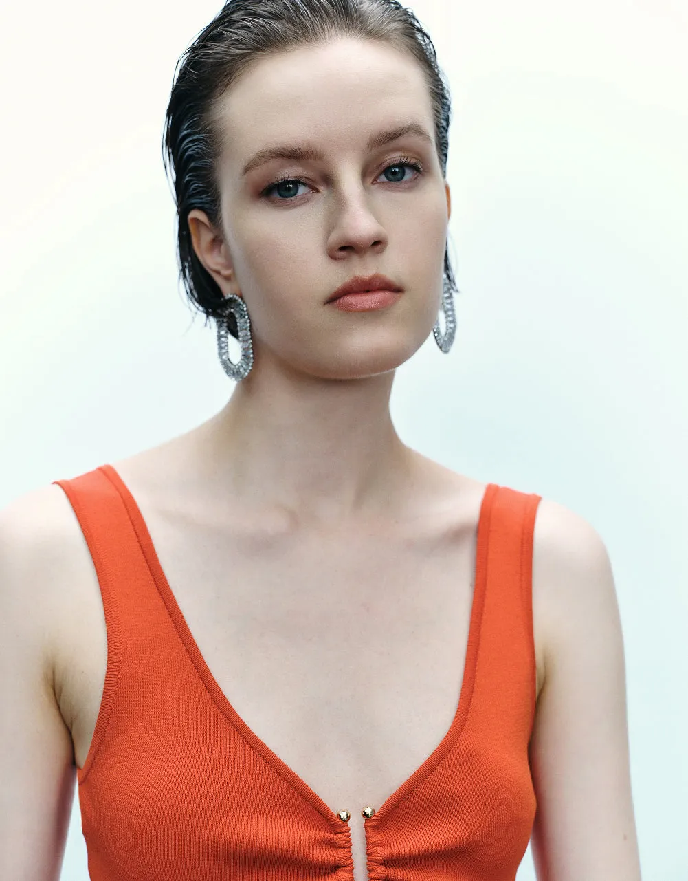 Sleeveless V-Neck Knitted Dress sold by Urban Revivo product image thumbnail 5