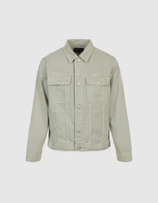 Front Pockets Denim Jacket sold by Urban Revivo