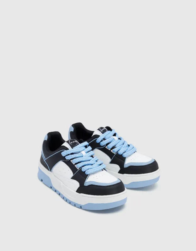 Round Toe Vegan Leather Sneakers sold by Urban Revivo