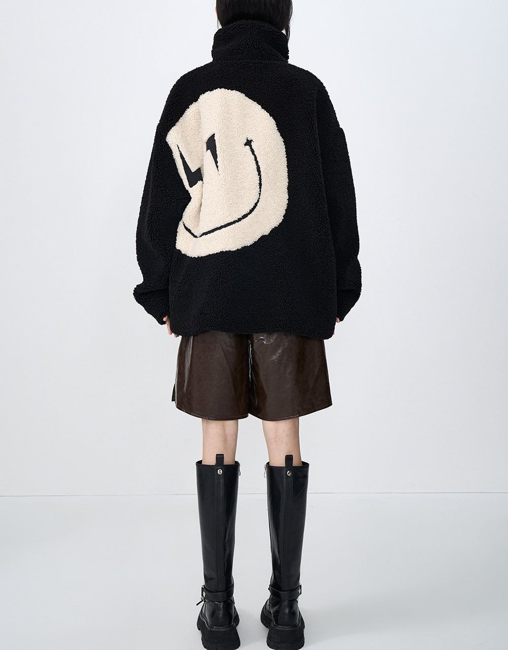 Zipper Front Furry Jacket sold by Urban Revivo product image thumbnail 4