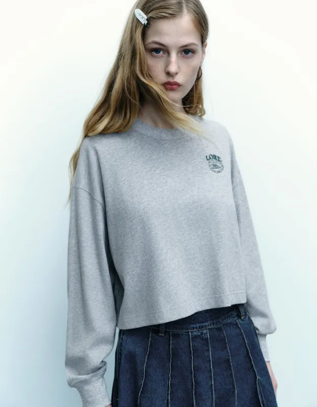 Drop Shoulder Sleeve Crew Neck Sweatshirt sold by Urban Revivo