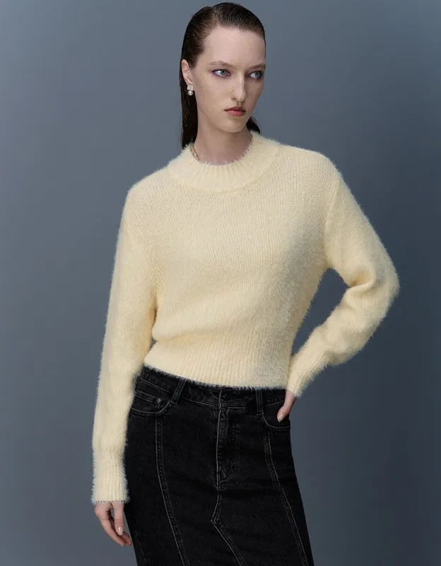 Drop Shoulder Sleeve Crew Neck Knitted T-Shirt sold by Urban Revivo