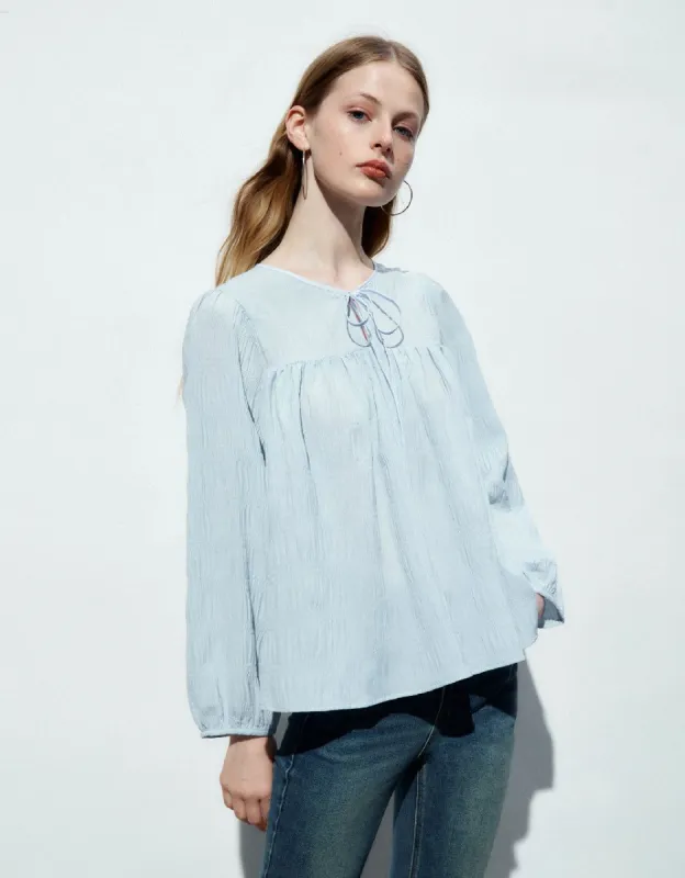 Textured Crew Neck Overhead Shirt sold by Urban Revivo