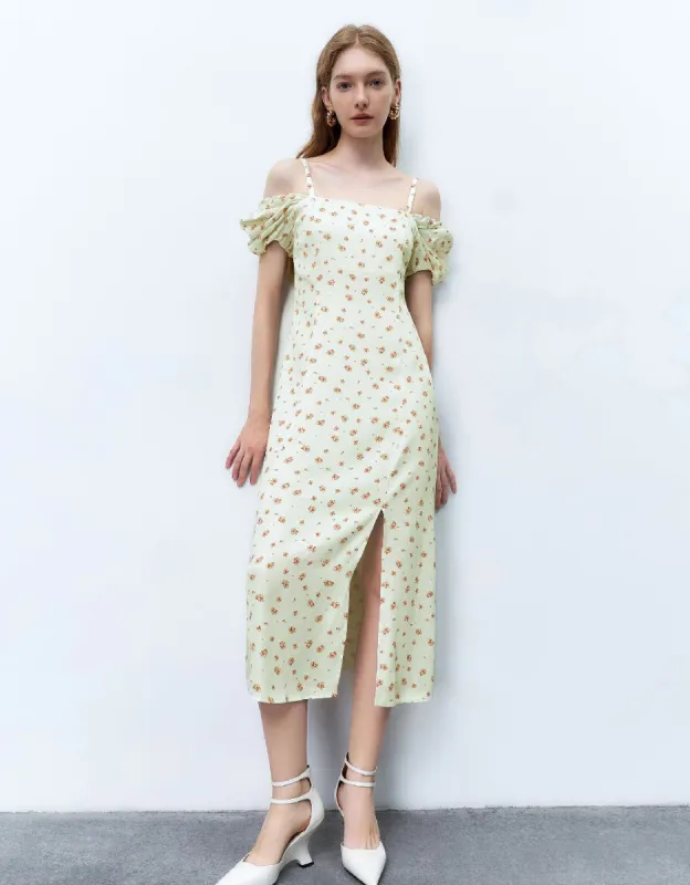 Square-cut Collar A-Line Dress sold by Urban Revivo