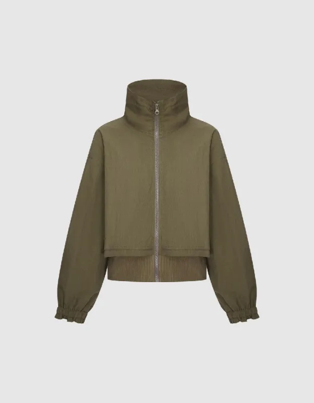 Zipper Front Straight Jacket sold by Urban Revivo
