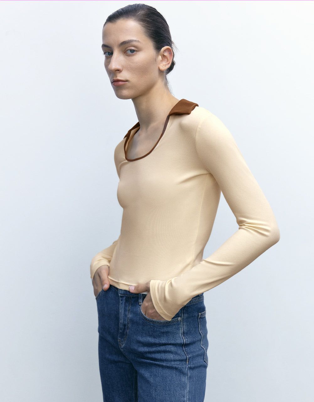 Lapel Straight T-Shirt sold by Urban Revivo product image thumbnail 3