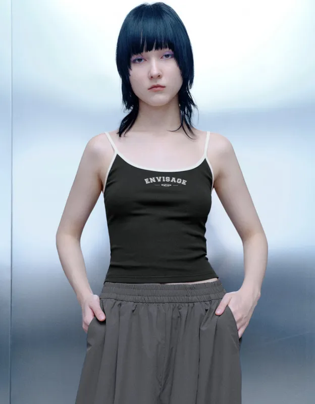 Letter Printed U Neck Tank Top sold by Urban Revivo