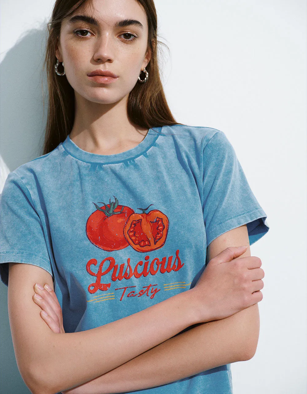 Printed Crew Neck T-Shirt sold by Urban Revivo product image thumbnail 4