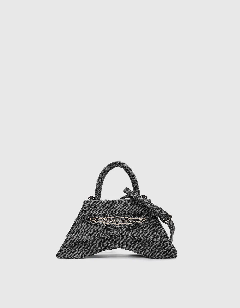 Stand Handle Denim Shoulder Bag sold by Urban Revivo