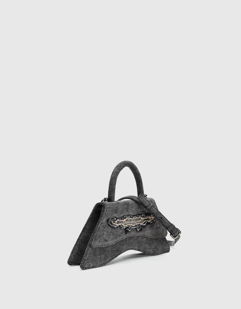 Stand Handle Denim Shoulder Bag sold by Urban Revivo product image thumbnail 3