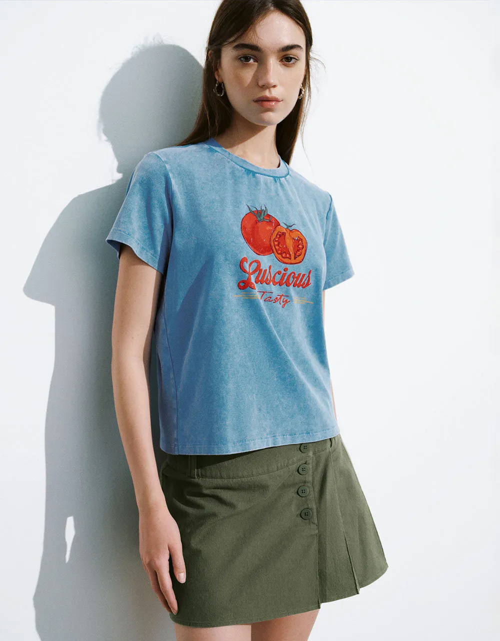 Printed Crew Neck T-Shirt sold by Urban Revivo product image thumbnail 3
