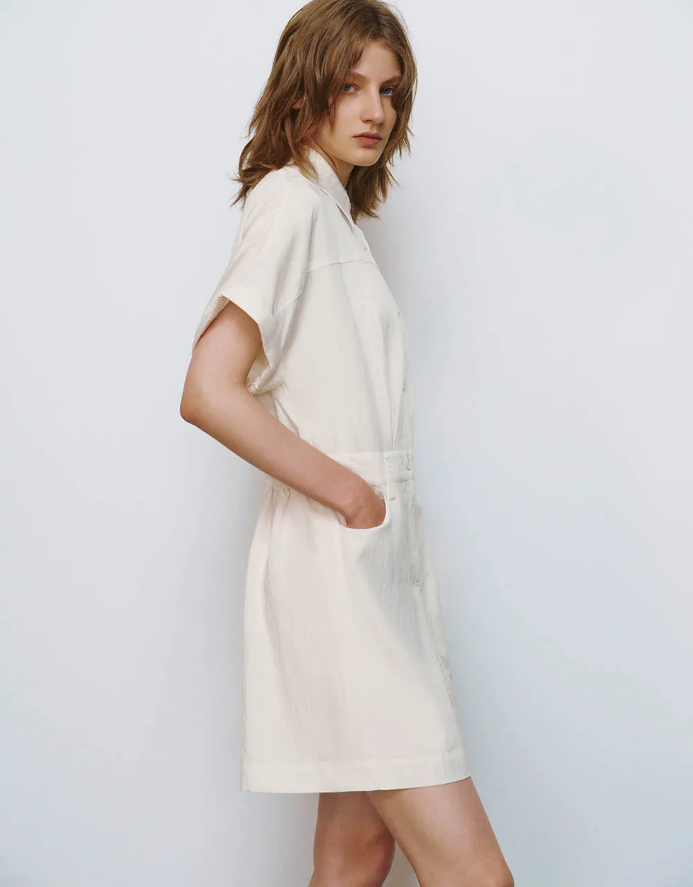 Loose A-Line Shirt Dress sold by Urban Revivo product image thumbnail 3