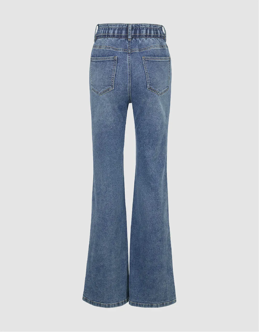 Split Hem Flare Jeans sold by Urban Revivo product image thumbnail 3