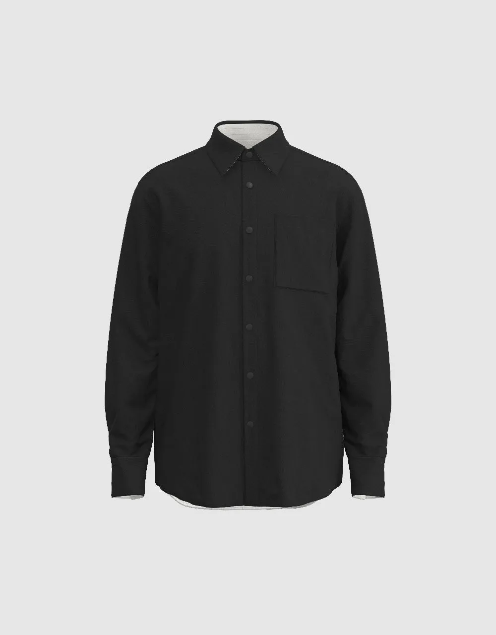 Button Up Loose Shirt sold by Urban Revivo product image thumbnail 2