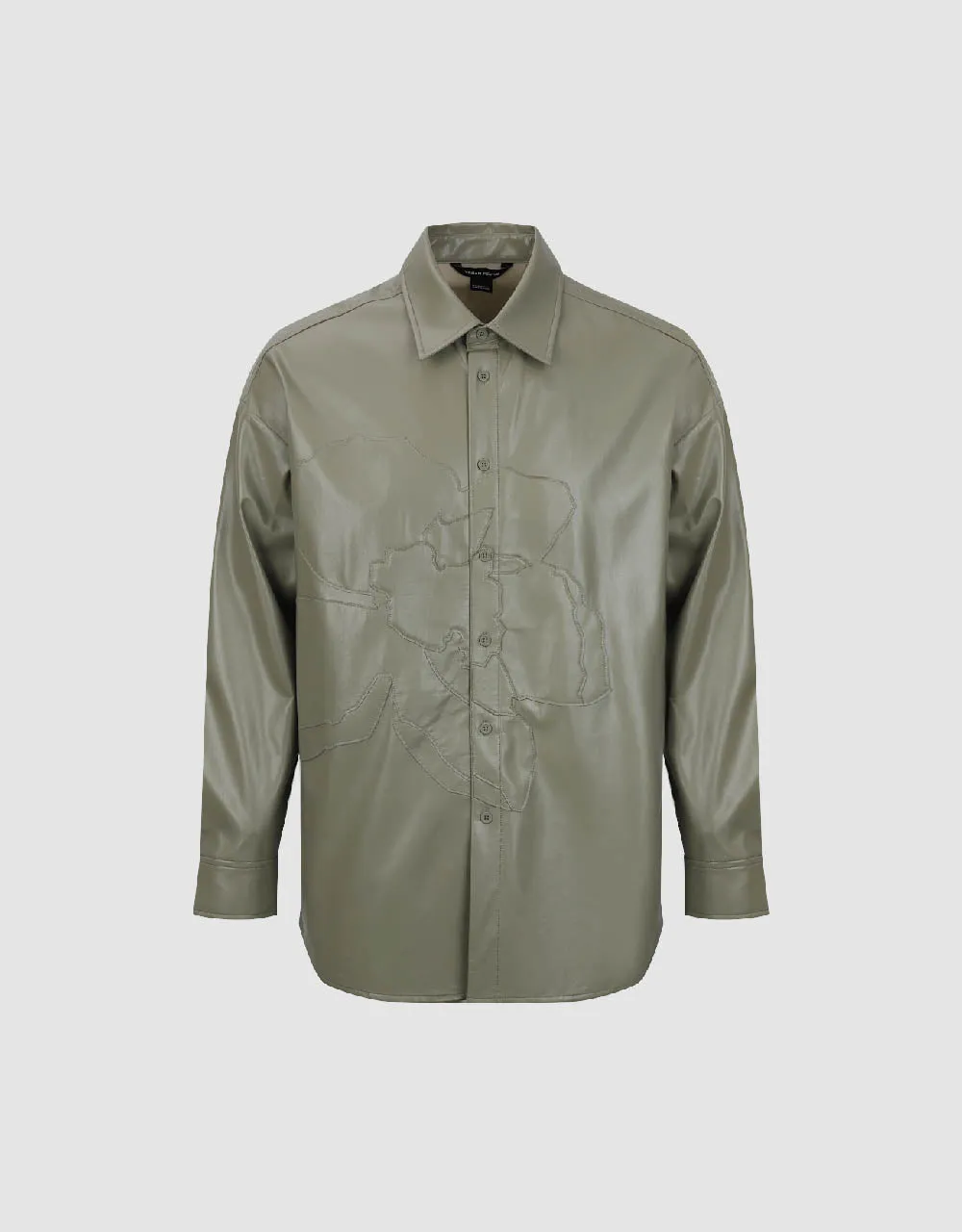 Vegan Leather Loose Shirt sold by Urban Revivo product image thumbnail 2