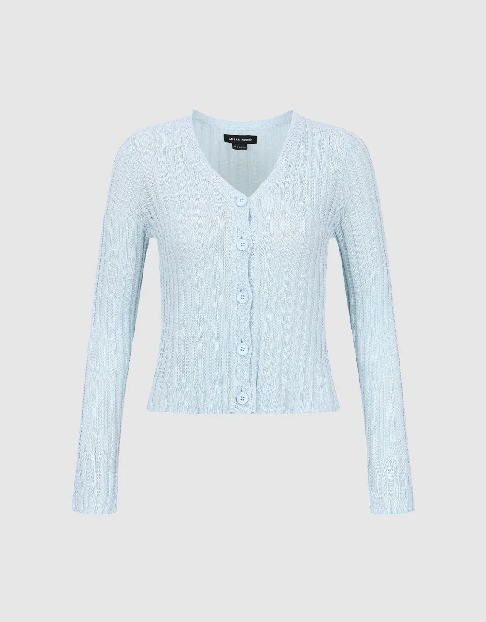 Skinny V-Neck Knitted Cardigan sold by Urban Revivo product image thumbnail 2