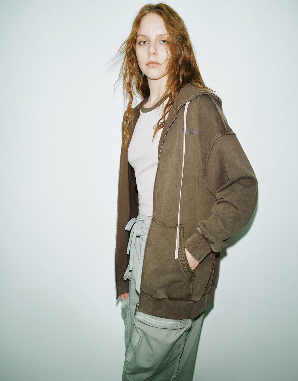 Zipper Front Hooded Jacket sold by Urban Revivo product image thumbnail 3