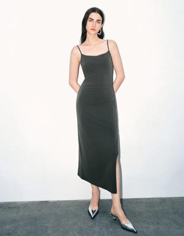 Square-cut Collar Skinny Cami Dress sold by Urban Revivo