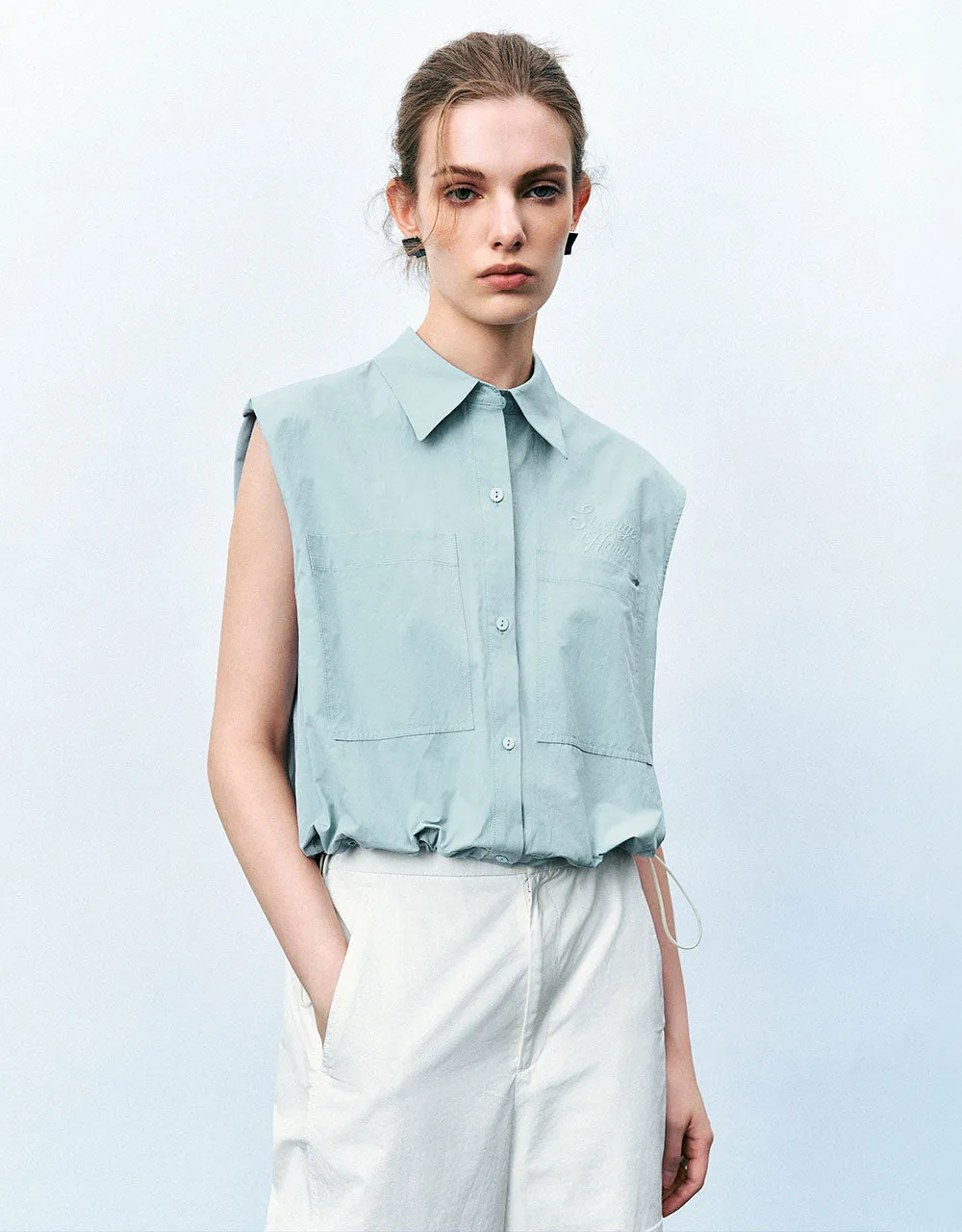 Sleeveless Loose Shirt sold by Urban Revivo